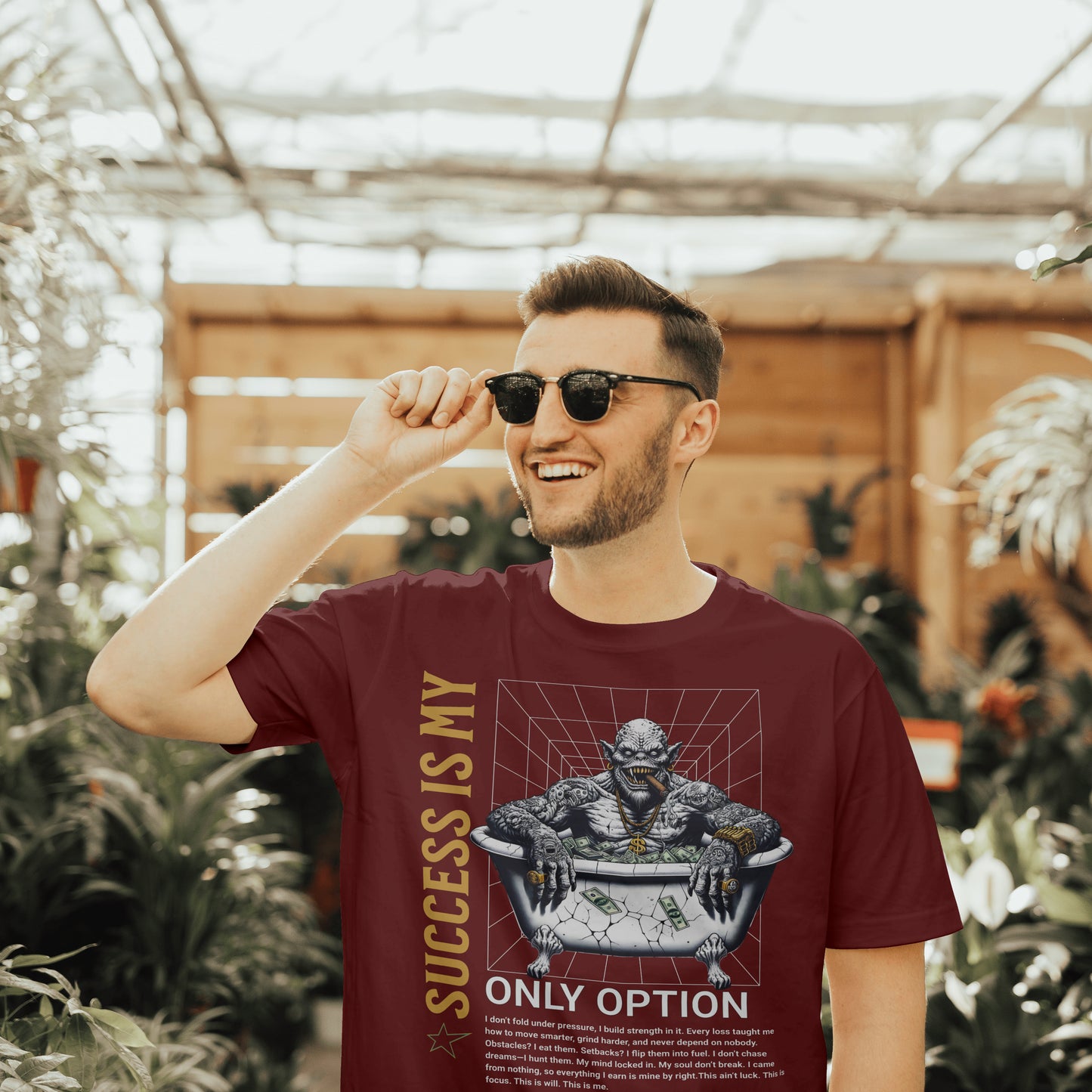 Success Is My Only Option Tee – Pressure Builds Power