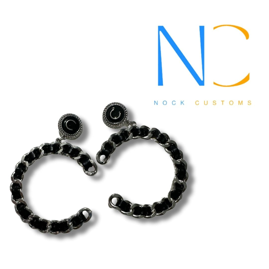 Elegant Black and Gold Beaded Set - Charm Bracelet and Earrings for Sophisticated Style