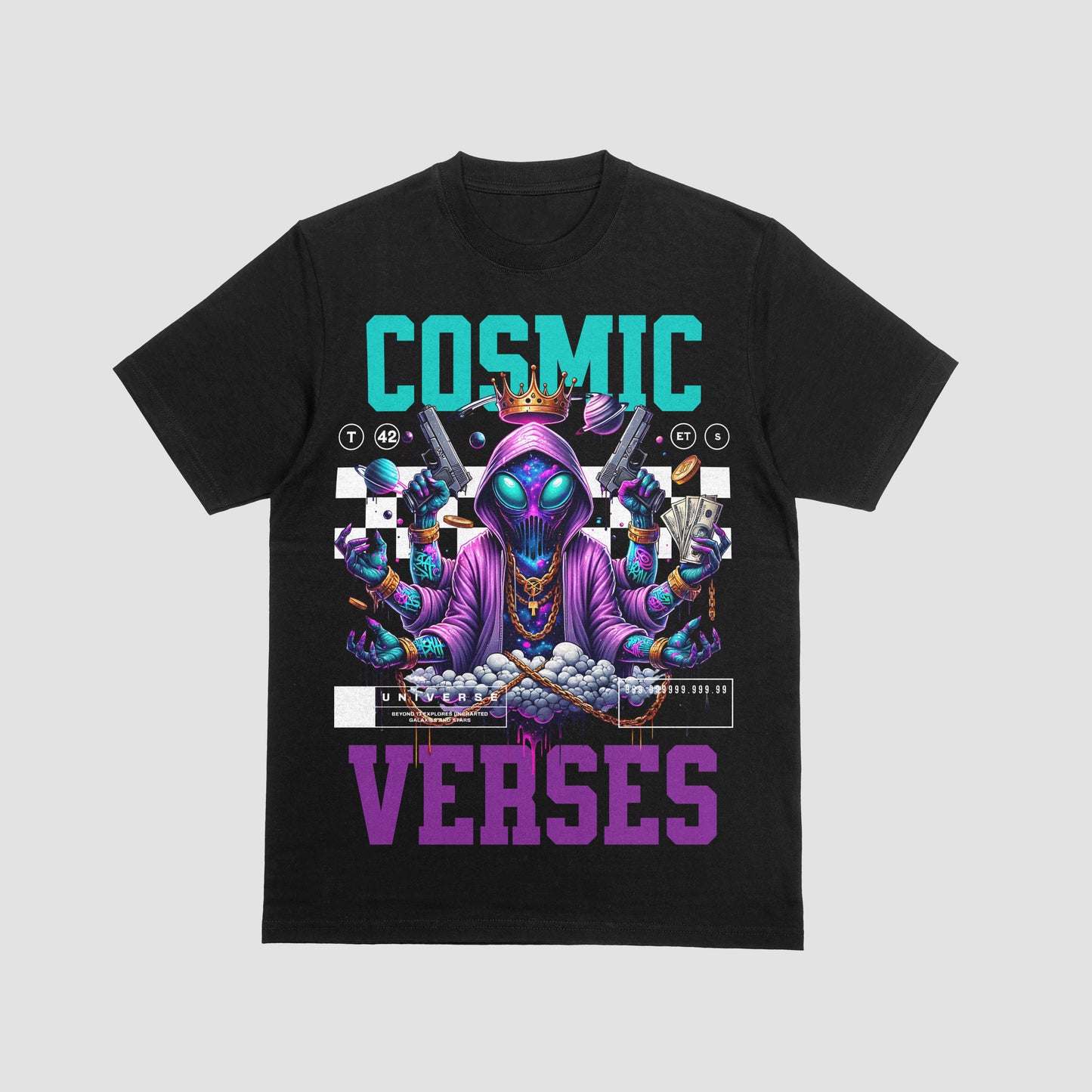 Cosmic Verses Tee – Came From the Stars, Dripped in Power