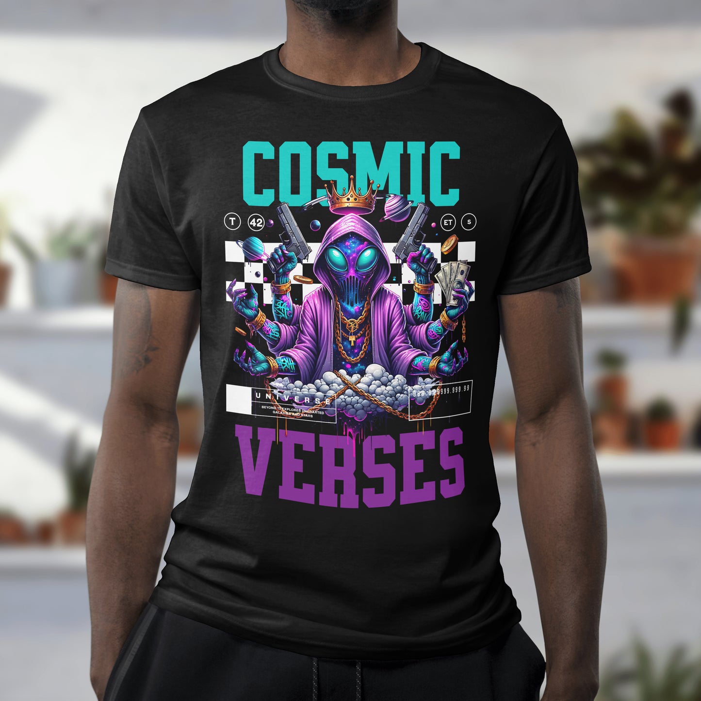 Cosmic Verses Tee – Came From the Stars, Dripped in Power