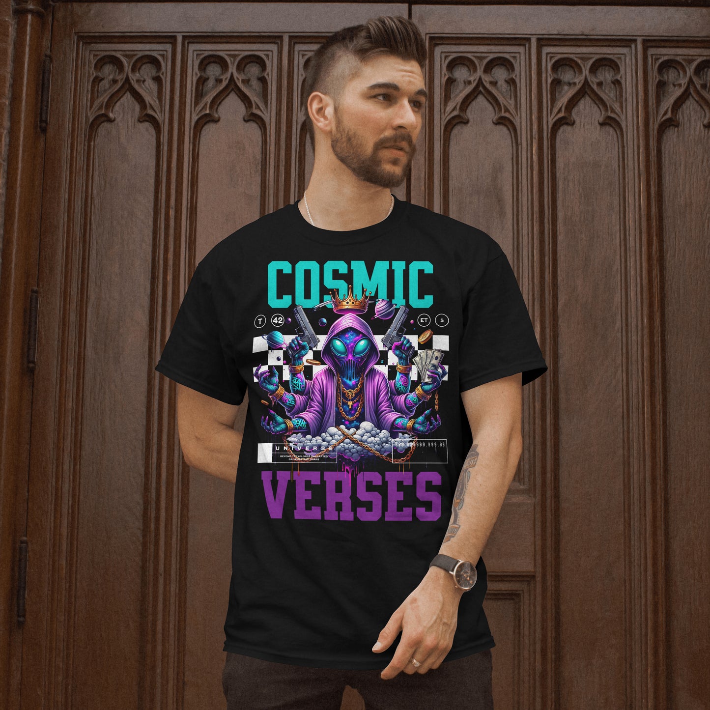 Cosmic Verses Tee – Came From the Stars, Dripped in Power