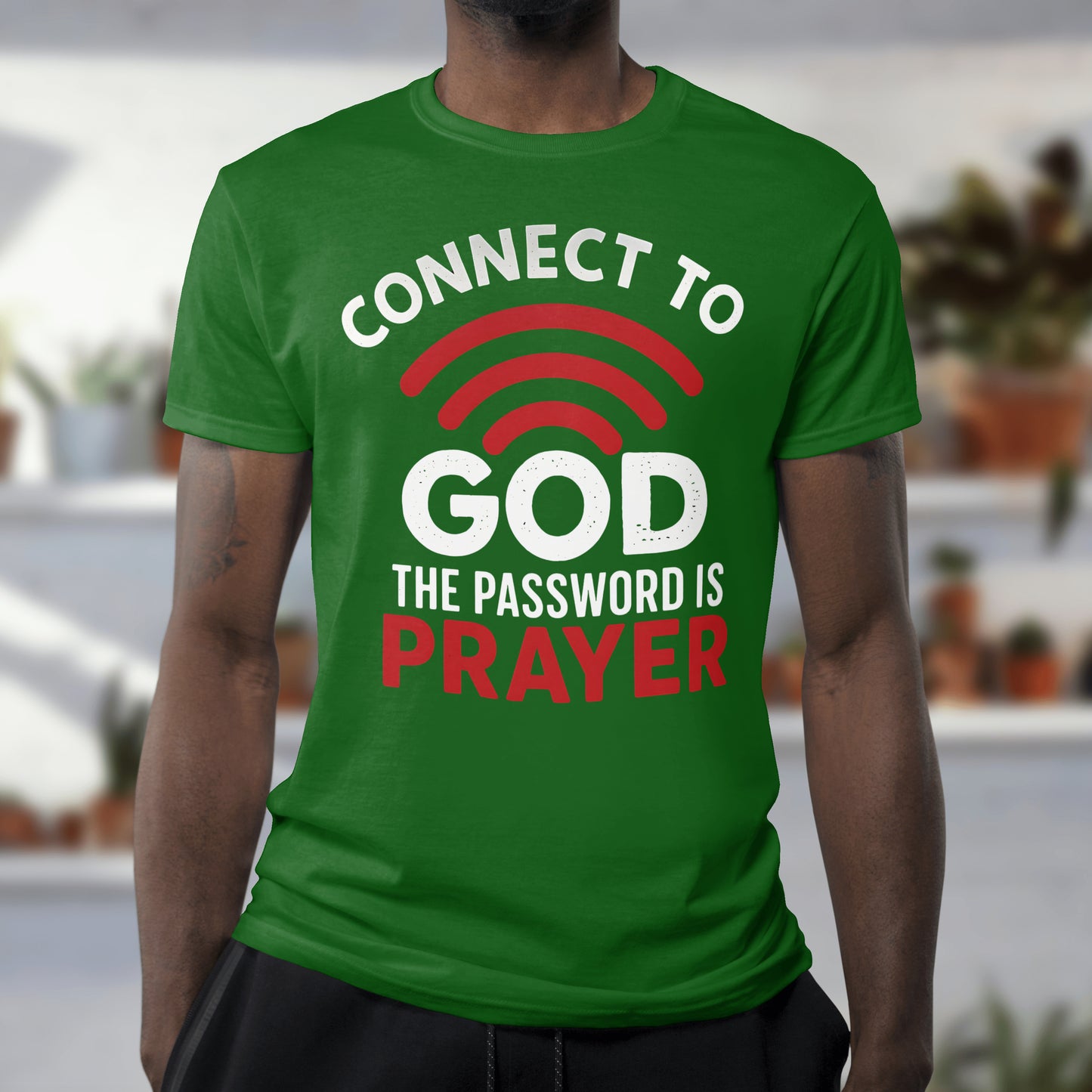 Connect to God Tee – The Password Is Prayer