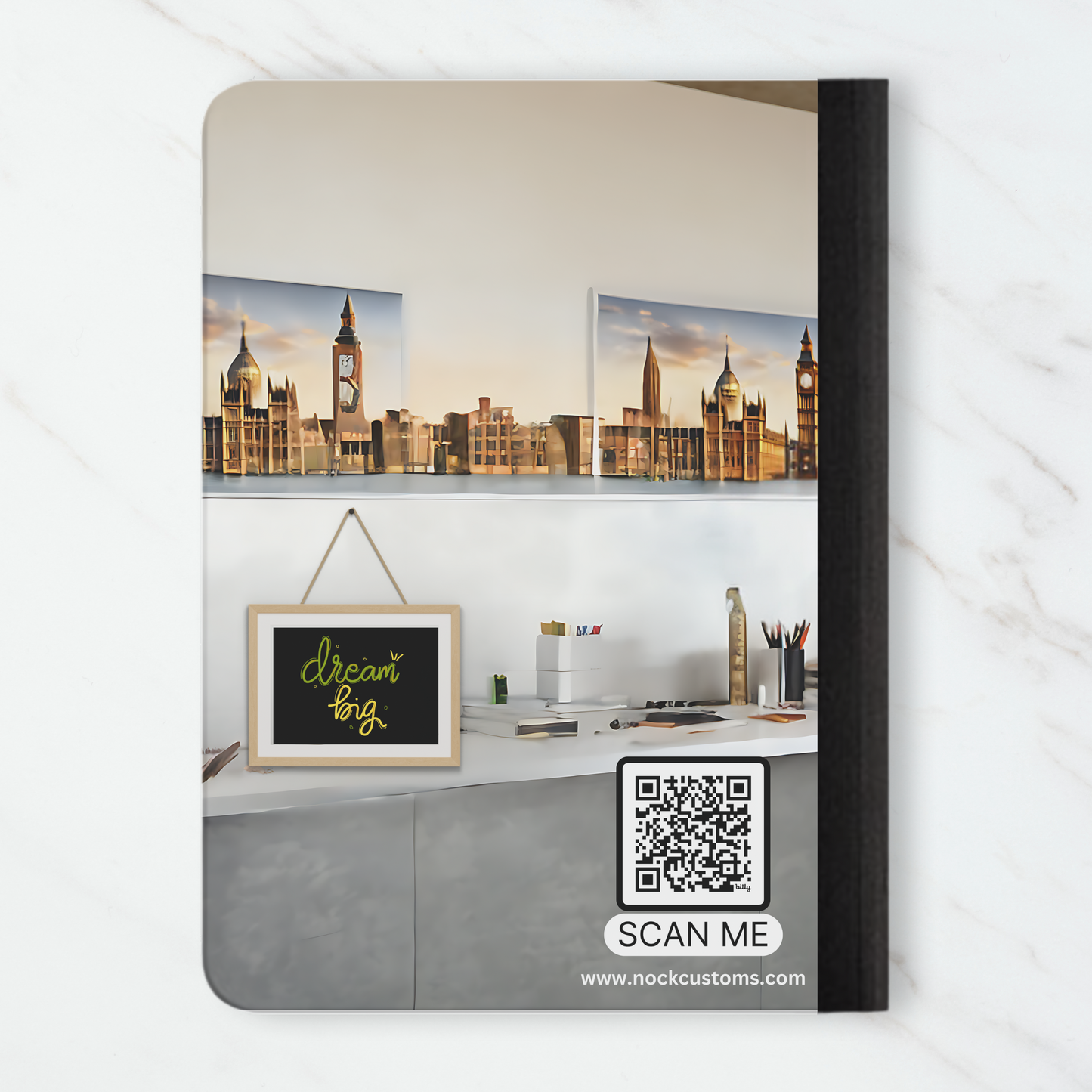 London-Inspired Afrocentric Composition Book - Dream Big & Cityscape Art Covers