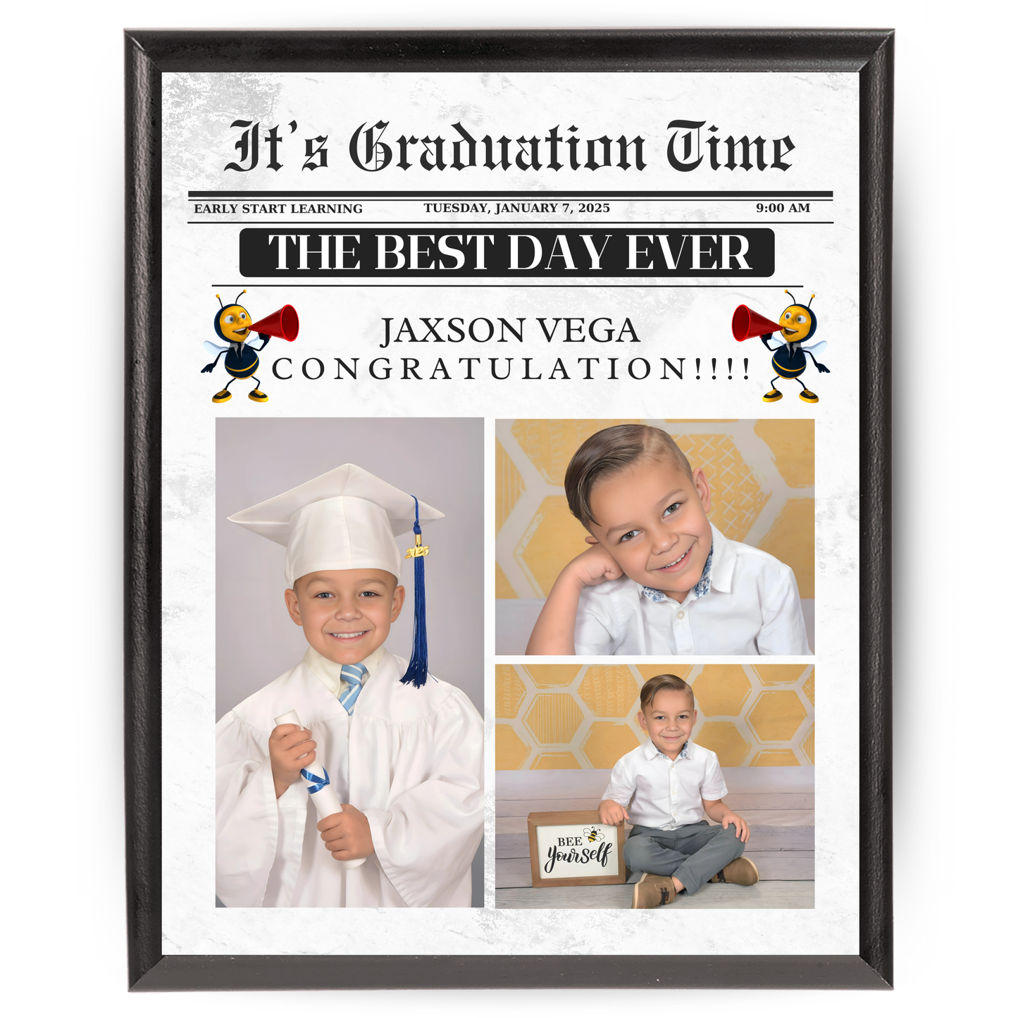 Custom 8x10 Photo Plaque – Beveled Black Edge