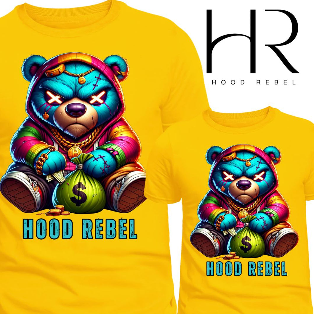 Mr. Trouble Gangster Bear Hoodie - Urban Street Fashion with Bold Bear Graphics
