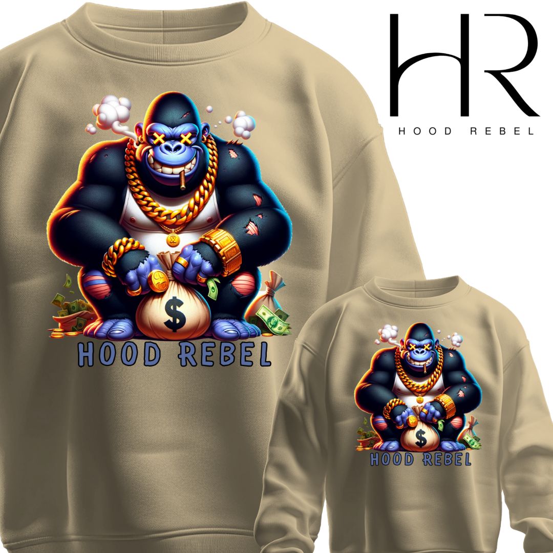 Knucklehead Gorilla Urban Sweater - Bold and Edgy Streetwear Design