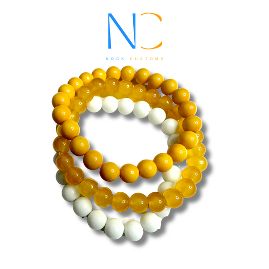 Lemon Drop Beaded Bracelet - Vibrant Yellow Multi-Layer Fashion Accessory