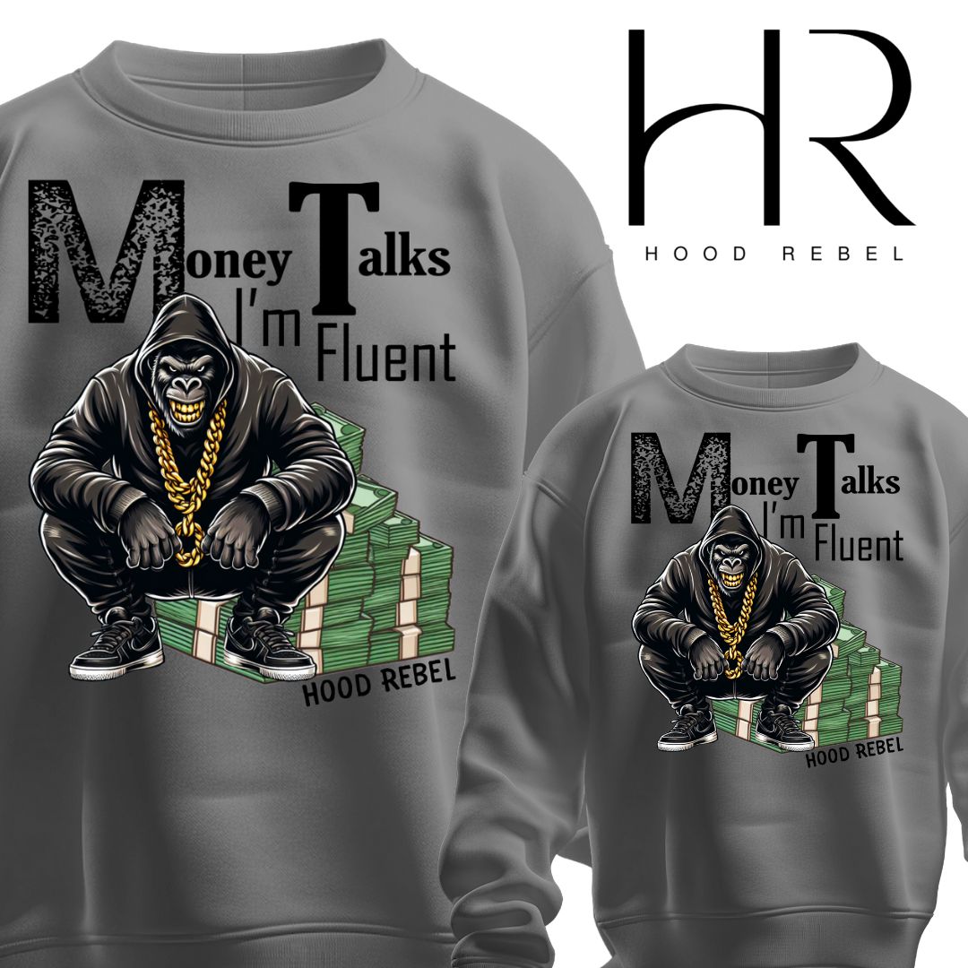 Money Talks I'm Fluent Sweater - Bold Statement Urban Fashion Wear