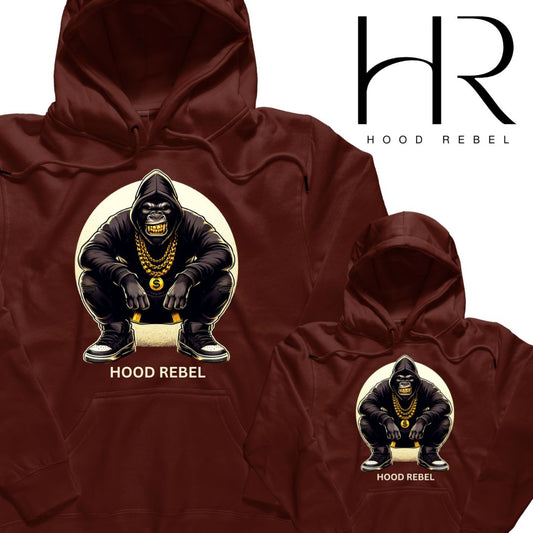 Moonshine Gangster Gorilla Hoodie - Urban Style Hoodie with Bold Graphic