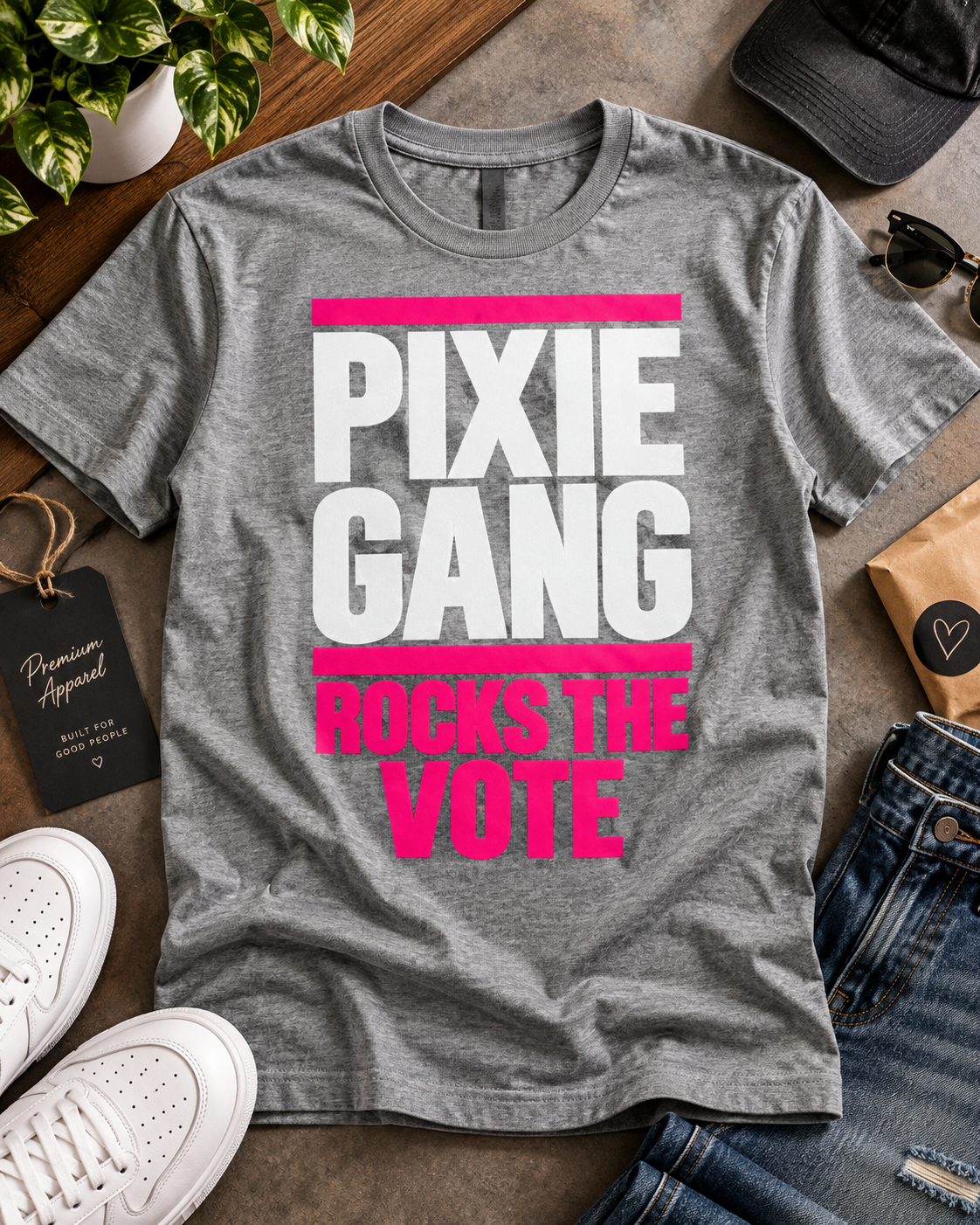 Pixie Gang Rocks the Vote Women's Graphic Tee