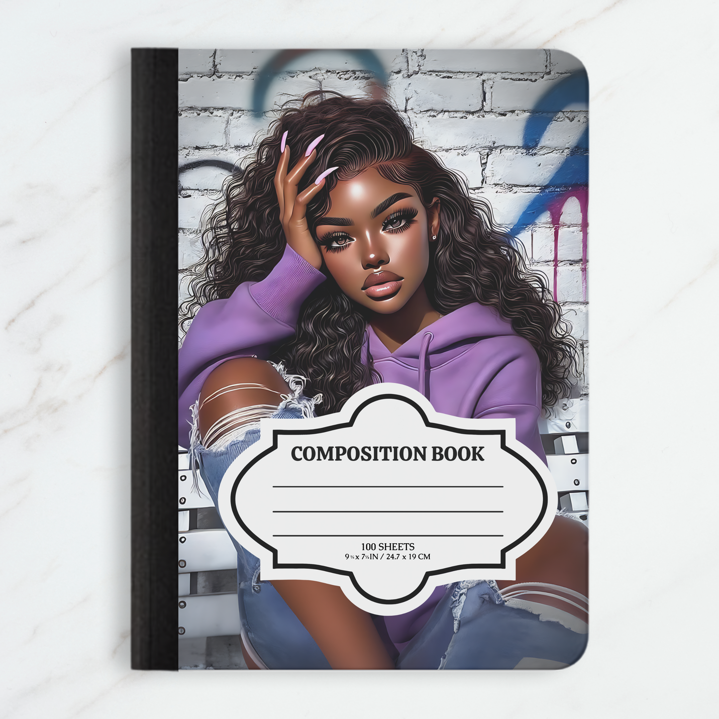 Composition Book - Urban Style with Afrocentric Beauty & Graffiti Art Covers